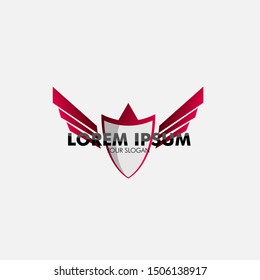 Red shield logo icon for sport and automobile company