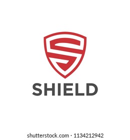 Red Shield Logo Template Stock Vector (Royalty Free) 1134212942 ...