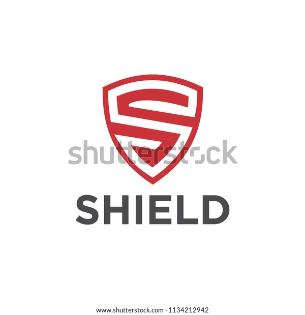 Red Shield Logo Template Stock Vector (Royalty Free) 1134212942