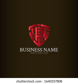 Red Shield Logo Template Letter k for Business or Company, Shield Letter k Icon