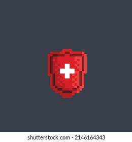 pantalla roja con estilo de píxel de signo más