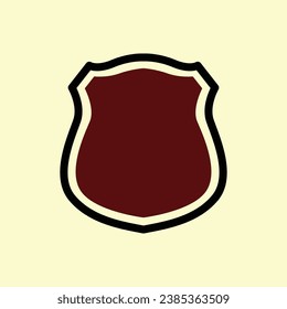 Red Shield Simple Vector Illustration