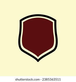 Red Shield Simple Vector Illustration