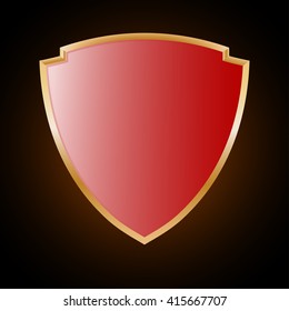 Red shield.Vector Illustration
