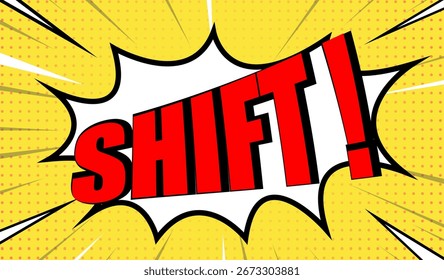 Red Shift Text with Triangular Cracks on Edged Background. Motion Design Concept.