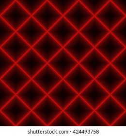 Red shinig grid. Seamless background  with bright laser lines connected to net in red colors. red shining grid.