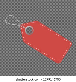 Red Shining Blank Tag