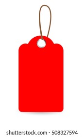 Red Shining Blank Tag
