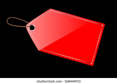 Red Shining Blank Tag 