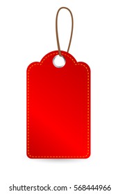 Red Shining Blank Tag 