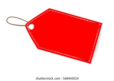 Red Shining Blank Tag 