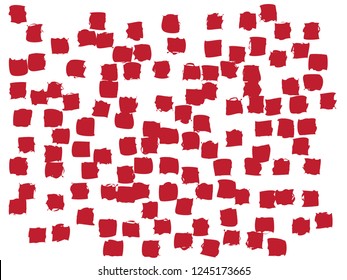 Red shining confetti flying on white holiday vector background. VIP flying tinsel elements, burgundy foil texture serpentine streamers confetti falling party. Colorful tinsel elements vector design