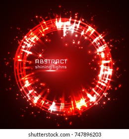 Red shining glitter frame.