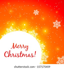 Red shining vector Christmas greeting card