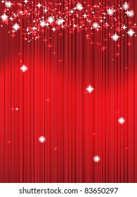 Red shiny background with stars