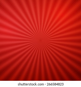 Red shiny backgrounds for design. Abstract retro vintage background of the shining sun rays. Sun. Sunburst, light ray, sunset vector illustration. Silk texture.