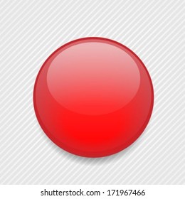 Red Shiny Ball For Icon Or Button