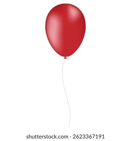 Red shiny balloon. Vector illustration