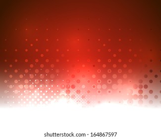 Red shiny bokeh abstract vector background