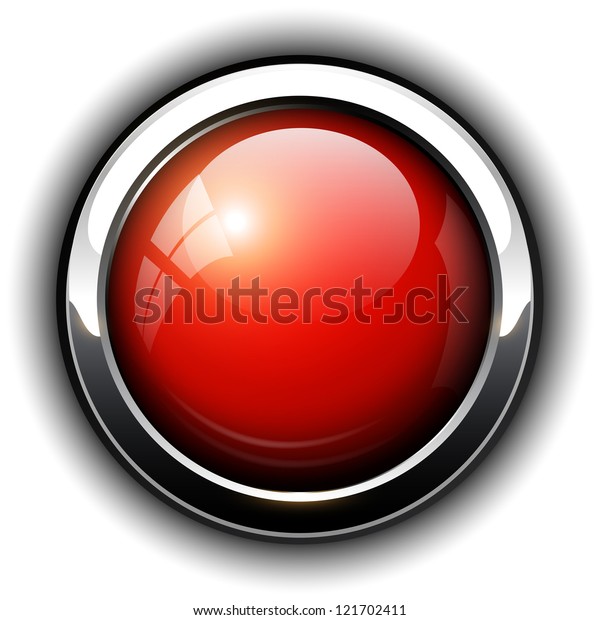 Red Shiny Button Vector Design Stock Vector (Royalty Free) 121702411 ...