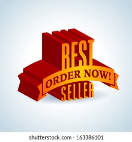 Red shiny creative 3D vector text of sale discount price offer on white background