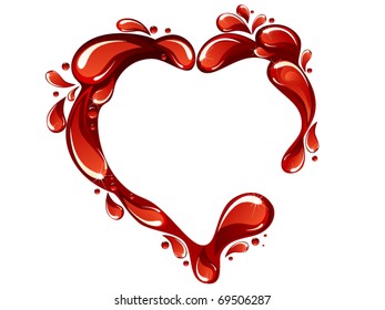 Corazón resplandeciente rojo