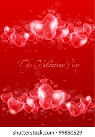Red shiny heart shape vector illustration eps 10