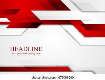 Red shiny hi-tech motion abstract background. Vector corporate design