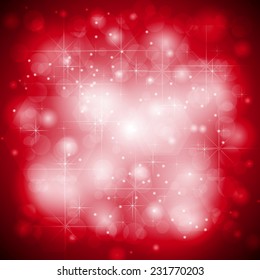 Red shiny sparkling art background. Vector design