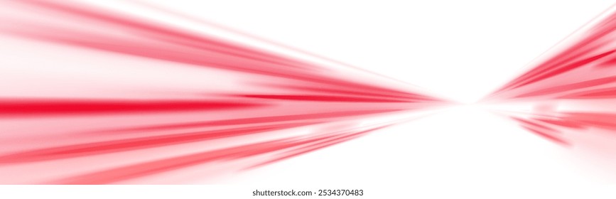 Red shiny sparks of spiral wave. A curved bright line of speed is spinning. Shiny wavy path. Rotating dynamic neon circle. Magic red swirl with highlights. Glowing swirl bokeh effect. vector