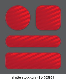 Red shiny templates for web interface. Vector illustration