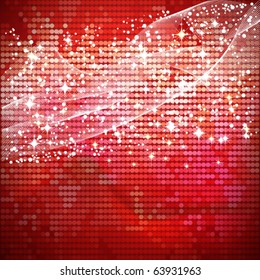 Red shiny vector banner  - vector illustration