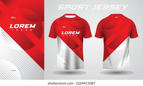 maqueta de diseño de jersey de estampado para el fútbol de los camisas rojas