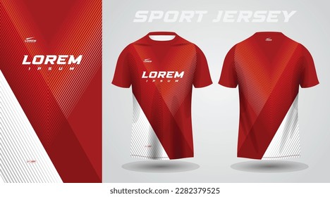 maqueta de diseño de jersey de estampado para el fútbol de los camisas rojas