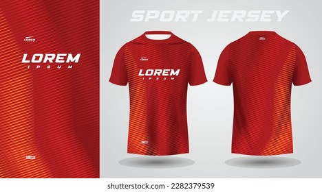 maqueta de diseño de jersey de estampado para el fútbol de los camisas rojas