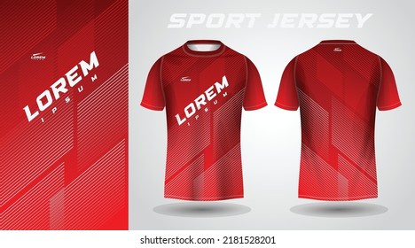 red shirt sport jersey design