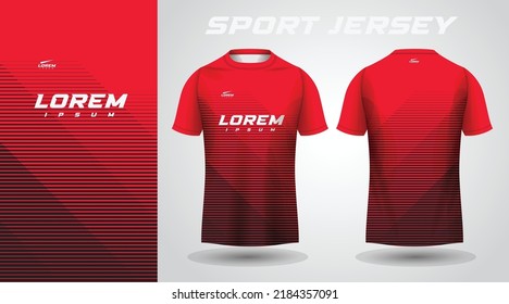 red shirt sport jersey design