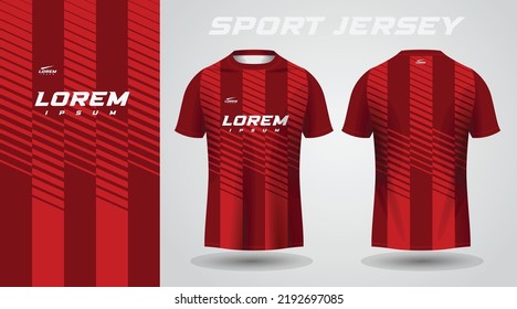 diseño de jersey deportivo de camisa roja