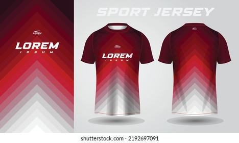 red shirt sport jersey design