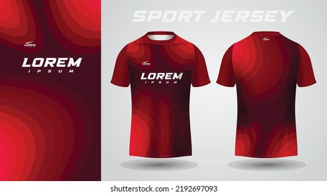 red shirt sport jersey design