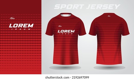 red shirt sport jersey design