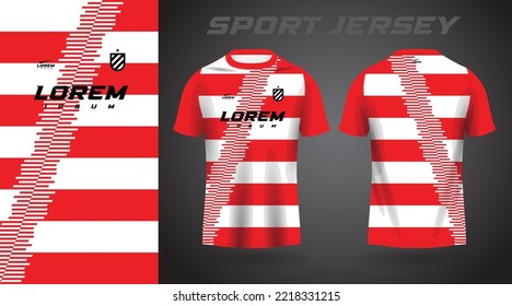 red shirt sport jersey design