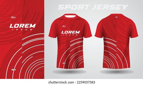 red shirt sport jersey design