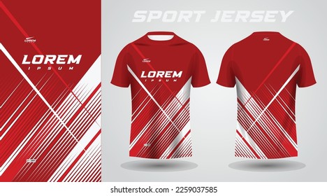 red shirt sport jersey design