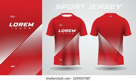 red shirt sport jersey design