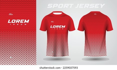 red shirt sport jersey design