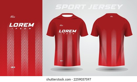 red shirt sport jersey design