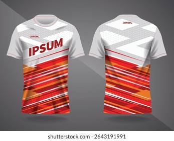 camisa vermelha esporte camisa mockup modelo design para futebol futebol corrida de motocross jogo de ciclismo e corrida