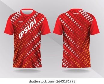 red shirt sport jersey mockup template design for soccer  football  racing  gaming  motocross  cycling  and running