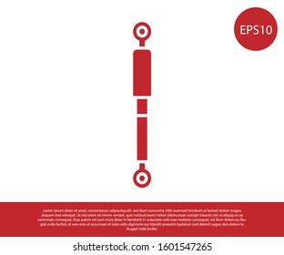 Red Shock absorber icon isolated on white background.  Vector Illustration